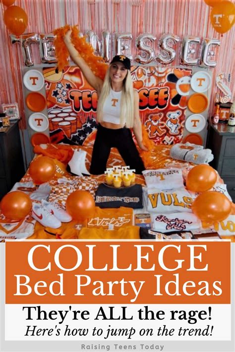 bed party college ideas|college acceptance celebration ideas.